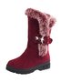 Simple Metal Wool Stitching And Velvet Warm Snow Boots