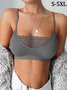 JFN  Lace Edge Sexy Perspective Plus Suspender Vest Bottomed Bra Casual  Women’s bra