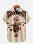 Mens St Valentine's Day Cupid Angle Print Casual Breathable Chest Pocket Short Sleeve Hawaiian Shirts