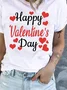 JFN Valentine's Day Simple Blends Letter T-shirt