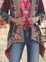 Loosen Velvet Floral Vacation Outerwear