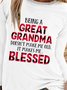 Blessed Crew Neck Cotton Blends Casual T-shirt