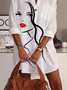 Loosen Casual People Shirt Collar Long sleeve women Dress