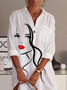 Loosen Casual People Shirt Collar Long sleeve women Dress