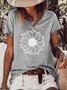 Women's Short Sleeve Tee T-shirt Summer Letter Crew Neck Going Out Casual Top