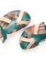 JFN  Faux Leather Vintage Contrast Comfortable Velcro Sandals