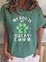 Women's Animal Shamrock Short Sleeve Tee T-shirt Crew Neck Casual Summer Top
