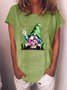 Women's Cartoon Short Sleeve Tee T-shirt Crew Neck Casual Summer Top