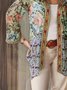 Casual Cotton Blends Halter Floral Vacation Knit coat