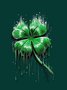 Women's Shamrock Short Sleeve Tee T-shirt Crew Neck Casual Summer Top
