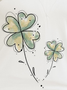 four-leaf clover print casual top
