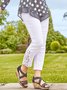 JFN Solid Basic Lace Casual Pants