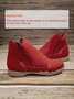 JFN Women Christmas Faux Leather Panel Zip Round Toe Fleece Soft Ankle Ankle Boots  