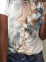 JFN Crew Neck Floral Vacation T-Shirt/Tee