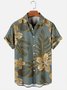 Mens Floral Print Casual Breathable Hawaiian Short Sleeve Shirt