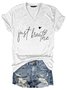 Women's Short Sleeve Tee T-shirt Summer Letter Cotton-Blend V Neck Going Out Casual Top