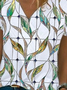 Casual V Neck Short Sleeve Top