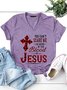 Women's Geometric Short Sleeve Tee T-shirt V Neck Casual Summer Top