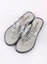JFN Women's Diamond Flat Thong Sandals
