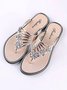 JFN Women's Diamond Flat Thong Sandals