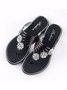 JFN Women's Diamond Flat Thong Sandals