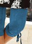 JFN Elastic Waist Solid Basic Capris Pants