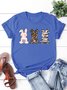 Women's Animal Short Sleeve Tee T-shirt Crew Neck Casual Summer Top