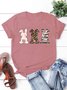 Women's Animal Short Sleeve Tee T-shirt Crew Neck Casual Summer Top