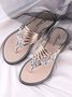 JFN Women's Diamond Flat Thong Sandals