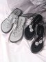 JFN Women's Diamond Flat Thong Sandals