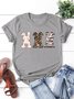 Women's Animal Short Sleeve Tee T-shirt Crew Neck Casual Summer Top