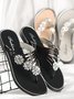 JFN Women's Diamond Flat Thong Sandals
