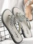 JFN Women's Diamond Flat Thong Sandals
