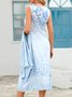 Women's Shift Dress Midi Dress half Sleeve Floral Print Spring Summer 2PCS V Neck Casual Dress