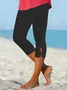 JFN Solid Cut-Out Basic Capris Leggings