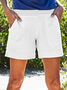 JFN Cotton & Linen Solid Pocketed Casual Shorts