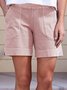 JFN Solid Pocketed Causal Bottoms Shorts
