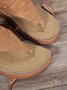 JFN Embroidered Wave Pattern Vintage Casual Thong Sandals