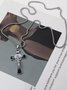 JFN  Men's Hawaiian Vintage Jesus Cross Pendant Necklace