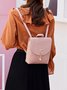 JFN  Women's Pearl Embellished Oil Wax Leather Vintage Backpack