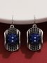 JFN Vintage Blue Hat Star Independence Day Earrings
