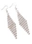 JFN Fashion Super Flash Zircon Tassel Braided Earrings Dress Jewelry