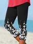 JFN Floral Casual Capris Leggings
