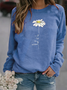Women's Printing Casual Loose Pullover Long Sleeve Sweatshirt