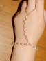 JFN Beach Resort Style Pearl Chain Ring Bracelet All in One