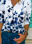 JFN V Neck Floral Casual Top