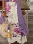 JFN 2PCS V Neck Floral Vacation Dress & Cardigan