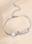 JFN Simple Pearl and Diamond Bracelet