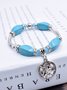 JFN Ethnic Vintage Turquoise Coin Bracelet Dresses Jewelry