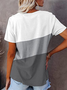 JFN Casual Color Block Regular Fit Short Sleeve T-Shirt/Tee